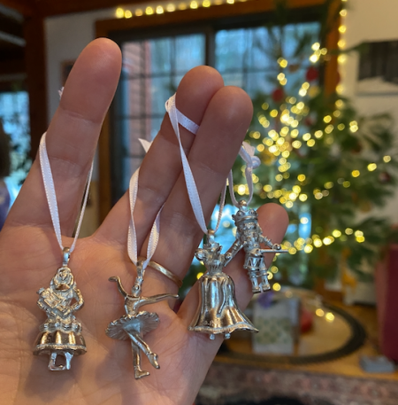 Beautiful Nutcracker ornaments from my mom, made at Danforth Pewter here in Vermont